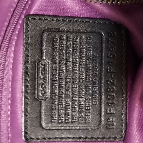 COACH BLACK GENUINE LEATHER BAG - Picture 6 of 7